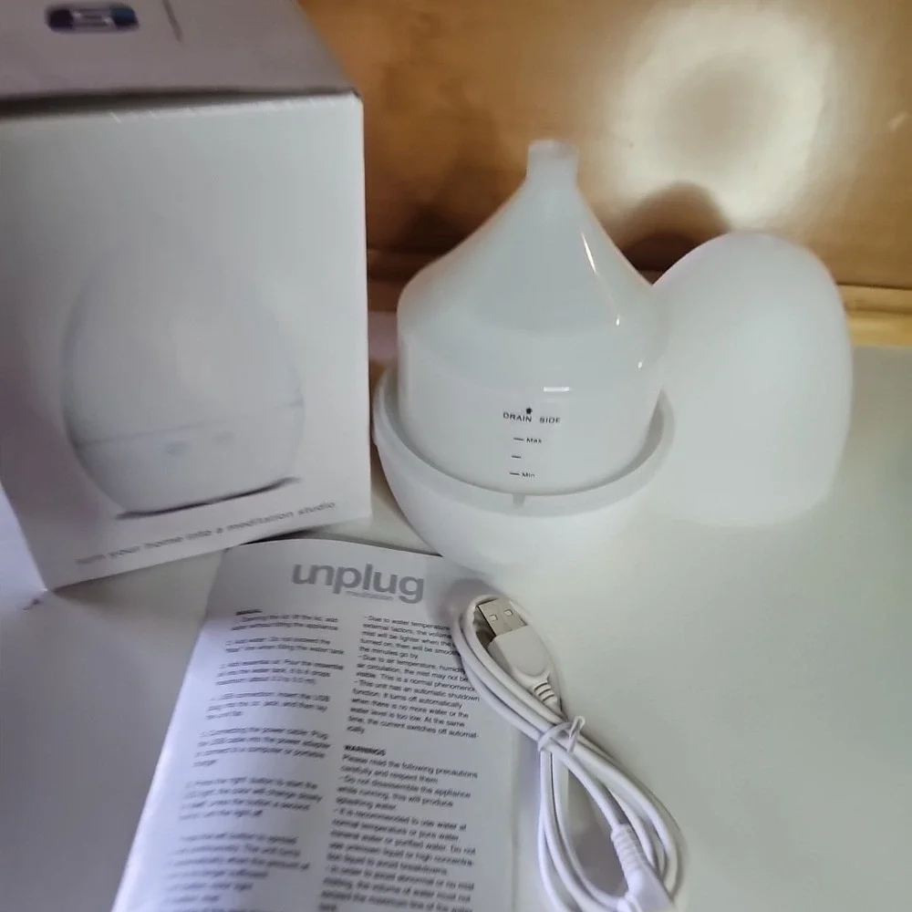 UNPLUG Meditation Ultrasonic Aromatherapy Diffuser Essential Oil Humidifier *NIB